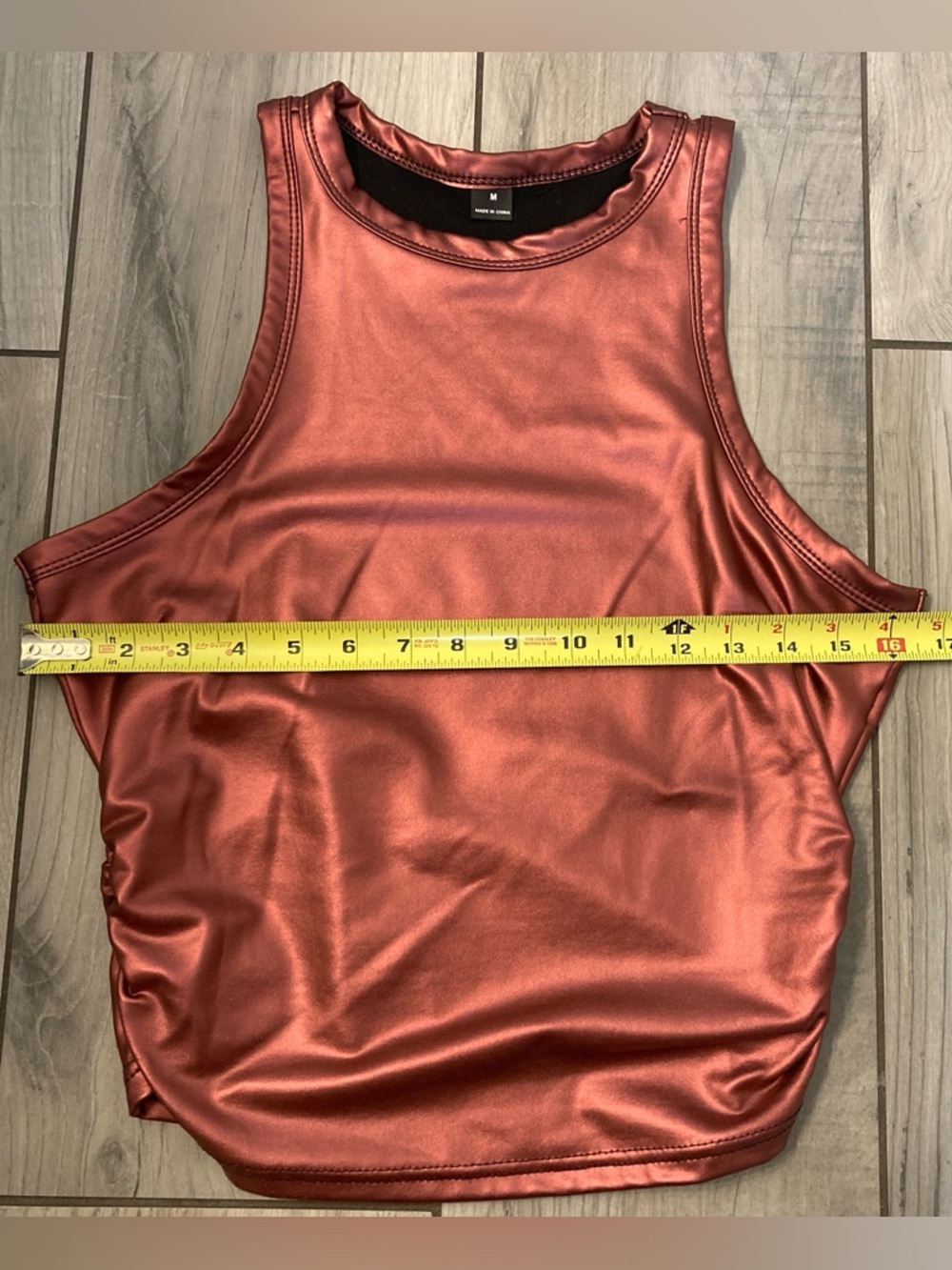🆕 Maroon Burgundy Metallic Tank Top